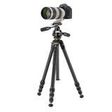 Vanguard Veo 5 264APS38 - Trípode de Viaje de Aluminio, rótula de 3 vías