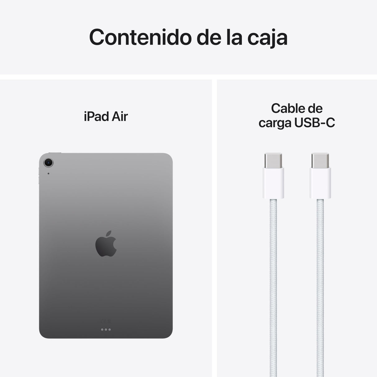 Apple iPad Air de 11 Pulgada con Chip M3 diseñado para Apple Intelligence, Pantalla Liquid Retina, 256 GB, cámara Frontal/Trasera de 12 Mpx, Wi-Fi 6E, Touch ID — Gris Espacial