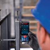 Bosch Professional Medidor Láser GLM 150-27 C (cámara integrada, batería de 3,6 V integrada, alcance: hasta 150 m, robusto, IP54, ±1,5 mm*, correa de sujeción, funda)
