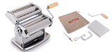 Imperia IPasta Línea Gourmet. Máquina para pasta rugosa. 100% Made in Italy. Máquina de pasta fresca en acero. Laminadora crea láminas rugosas y porosa, lasagnette y fettuccine. (Plata)