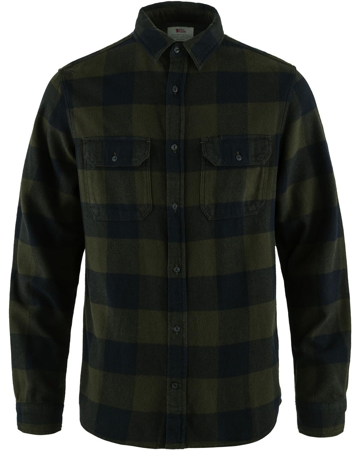 FJALLRAVEN Övik Heavy Flannel Shirt M T, Deep Forest-Dark Navy, XXL para Hombre