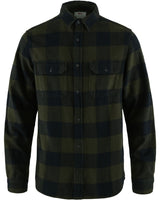 FJALLRAVEN Övik Heavy Flannel Shirt M T, Deep Forest-Dark Navy, XXL para Hombre