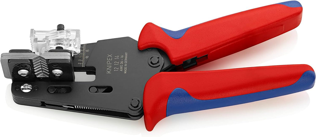 Knipex Alicate pelacables de precisión con cuchillas de forma precisa bruñido, con fundas multicomponentes 195 mm 12 12 14