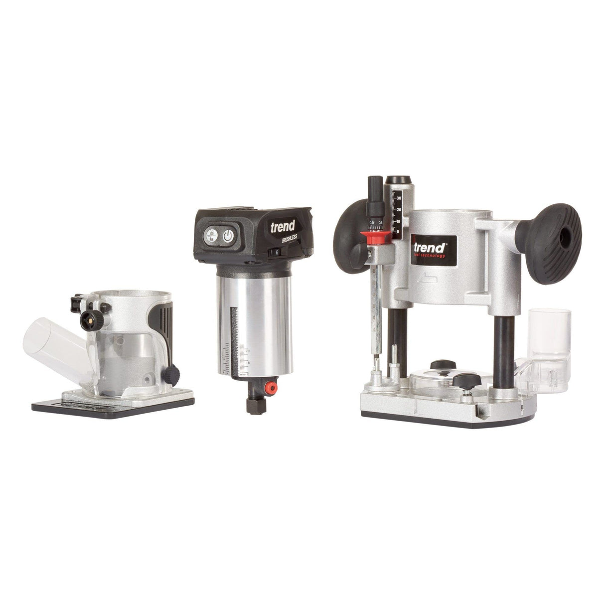 Trend Kit dde enrutador sin escobillas de T18S 18V (1 batería de 2 Ah y cargador rápido), T18S/R14K1/E