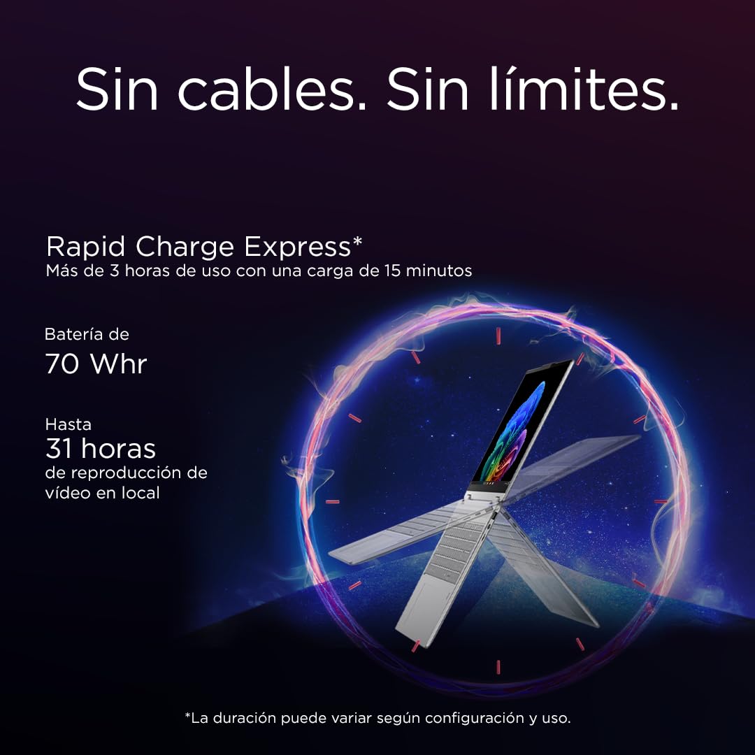Lenovo Yoga 7 2-in-1 Gen 10 – Ordenador Portátil IA Convertible Táctil 14" OLED (Intel Core Ultra 5 226V, 16 GB RAM, 1 TB SSD, Wi-Fi 7, Win 11 Home, Copilot+ PC) Teclado QWERTY Español - Seashell