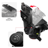 Manfrotto 500x Kit de Vídeo, Rótula Fluida y Trípode de Doble Tubo de Aluminio, Carga 5 Kg, Base Plana, Separador Medio, Placa Rápida, Vertical/Horizontal, Bolsa Incluida