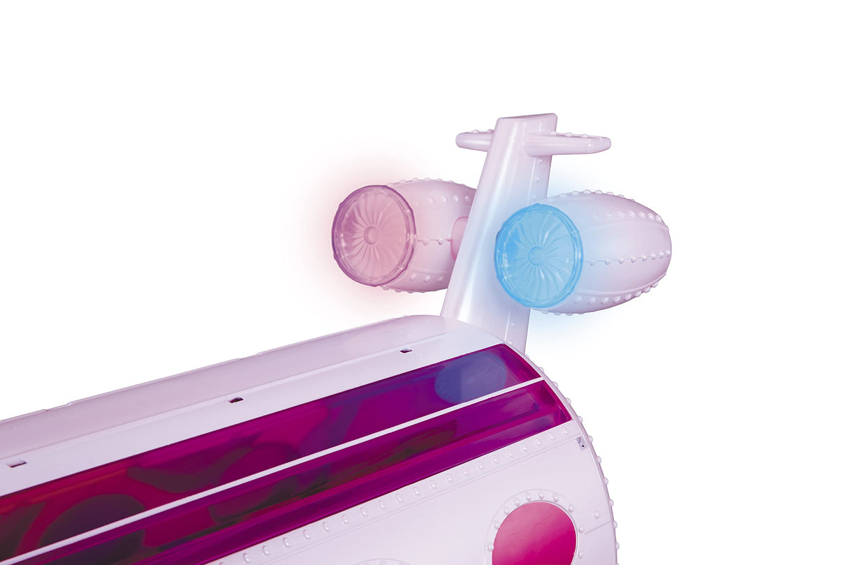 L.O.L. Surprise! OMG Avión 4 en 1 - Avión con 50 sorpresas, incluidos Accesorios - Se transforma en un Coche, Estudio de grabación y Cabina de Mezcla - Coleccionable - para niños a Partir de 4 años