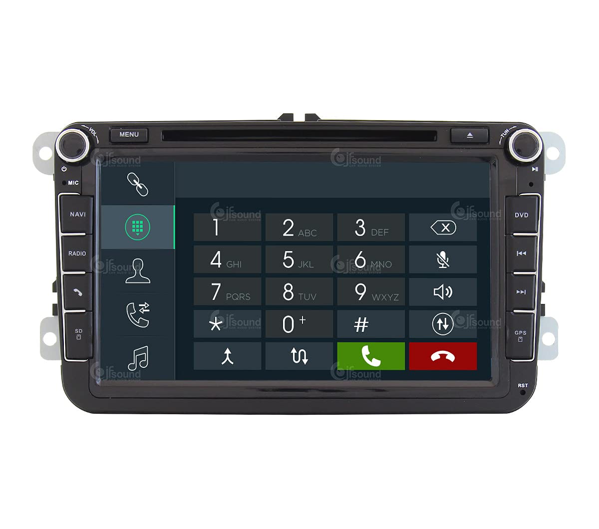 Autorradio de Ajuste Personalizado para Volkswagen Android GPS Bluetooth WiFi Dab USB Pantalla táctil Full HD 8" procesador de 8 núcleos y comandos de Voz