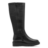 Tamaris Comfort Long Boot Flat, Botas a la Altura de Rodilla Mujer, Napa Negra, 42 EU