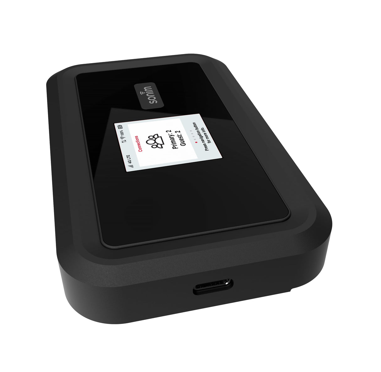 Sonim Zenith H100 - Punto de Acceso inalámbrico móvil 4G (3400 mAh, hasta 32 Dispositivos), Color Negro