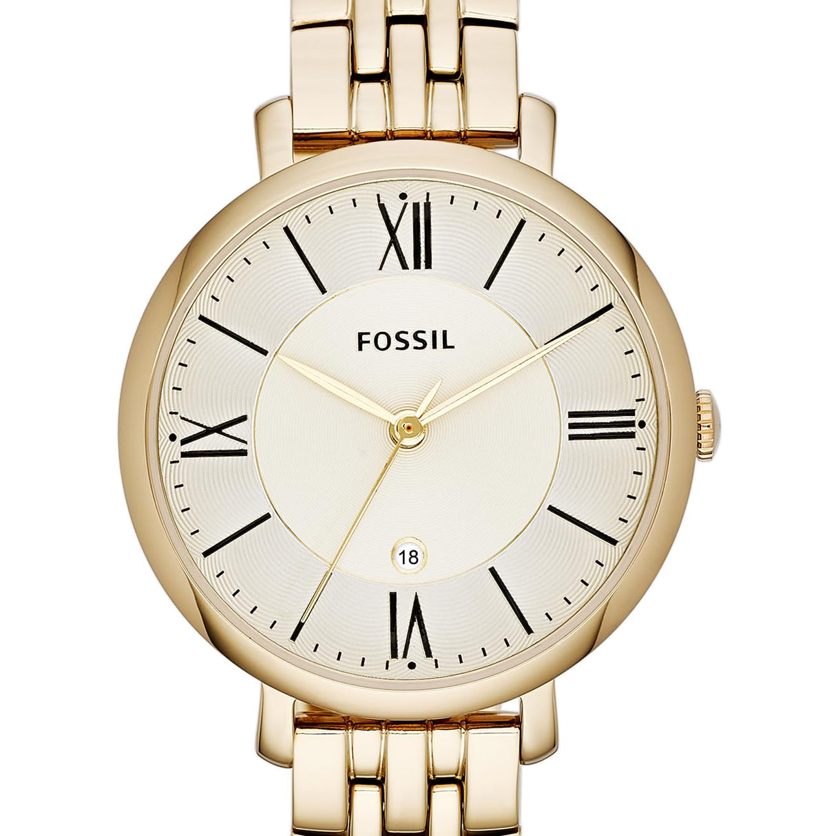 Fossil Jacqueline Reloj para mujer, movimiento de cuarzo con correa de acero o piel, Tono oro y blanco, 36MM