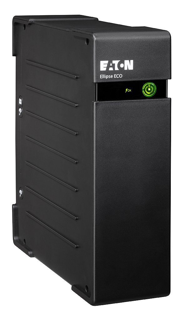 Eaton Ellipse Eco 650 USB IEC - Sistema de alimentación ininterrumpida (SAI) - Potencia 650 VA con protección contra sobrevoltaje (4 Salidas IEC), Negro