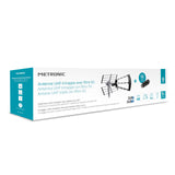 Metronic 415054 - Antena TDT Exterior 26 DB + Filtro de 694 MHz, 4G/5G, Plegable, Horizontal-Vertical, Toma F