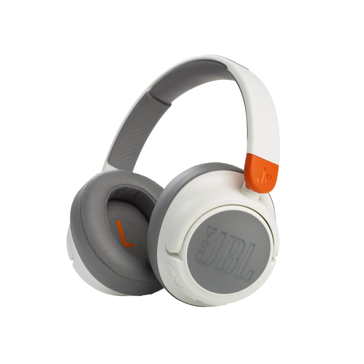 JBL JR460 NC Auriculares inalámbricos Over Ear portátiles con Bluetooth y cancelación de ruido, para niños, hasta 20 horas de duración y una carga rápida, blanco