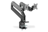DIGITUS Soporte de mesa para monitor doble con muelle neumático 2x 35", 2x 15 kg máx. negro