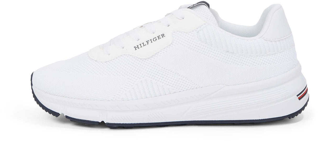 Tommy Hilfiger Low Profile Sneaker Hombre Lightweight Knit Calzado Deportivo, Blanco (White), 43