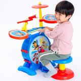 Lexibook, Paw Patrol, Set electrónico para niños, Juego de Juguete Musical, Sonido de batería Realista, Teclado de 8 Teclas, Enchufe MP3, Asiento Incluido, Azul/Rojo, K610PA