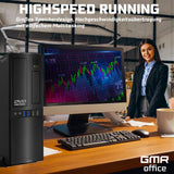 GMR Ultra Slim i7 Office PC, Computadora de Oficina de Negocios, garantía de 3 años, 32 GB RAM, 4000 GB SSD, DVD±RW, USB 3, Windows 11 Prof, WiFi Bluetooth