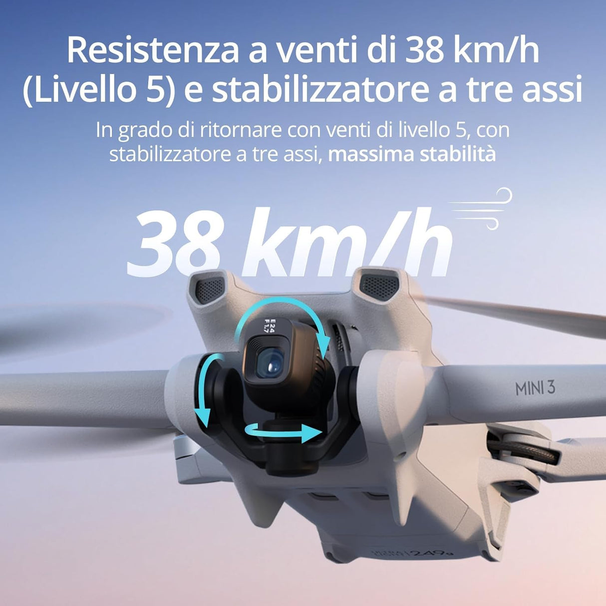DJI Mini 3 Bundle - Mini-caméra-drone léger et pliable avec vidéo 4K HDR, 38 min de vol, véritables prises de vue verticales et fonctions intelligentes, C0,Avec tablier (Mini 3 (DJI RC)(C0))