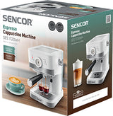 SENCOR Máquina de café expreso y CAPUCINO SES 1720WH
