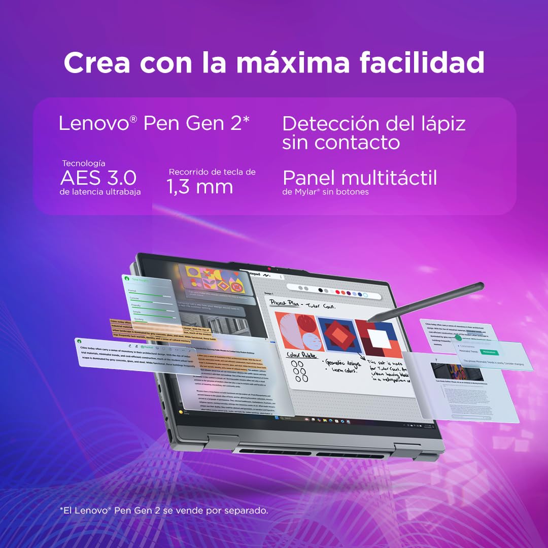 Lenovo IdeaPad 5 2-in-1 Gen11 – Portátil AI PC Convertible Táctil 15.3" WUXGA (Intel Core Ultra 5 322, 16GB RAM, 512TB SSD, Wi-Fi 6, Copilot+ PC, Win11 Home) QWERTY Español- Gris Luna