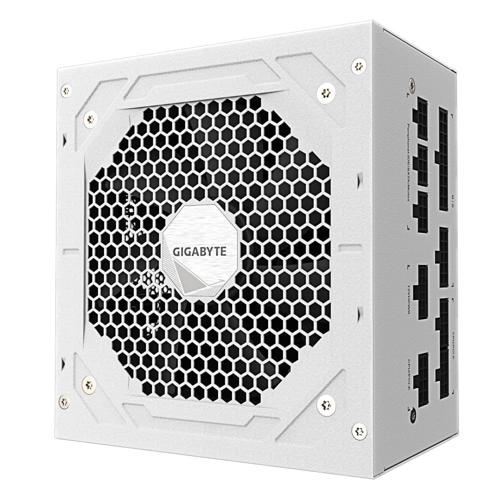 GIGABYTE UD850GM PG5W Fuente de Alimentación - PCIe 5.0, 80 Plus Gold, Diseño Totalmente Modular, Ventilador de 120 mm, Compatible con ATX 3.0, Enchufe EU