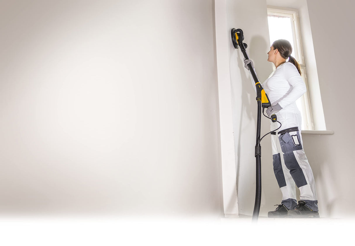 Mirka LEROS - Lijadora excéntrica de pared y techo con flexibilidad de 180° (225 mm de diámetro) y bolsa de transporte, 4000-8000 rpm