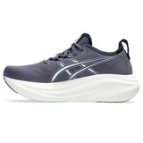 ASICS Tenis de Correr Gel-Nimbus 27 para Mujer, Niebla índigo/Gris frío, 40 EU