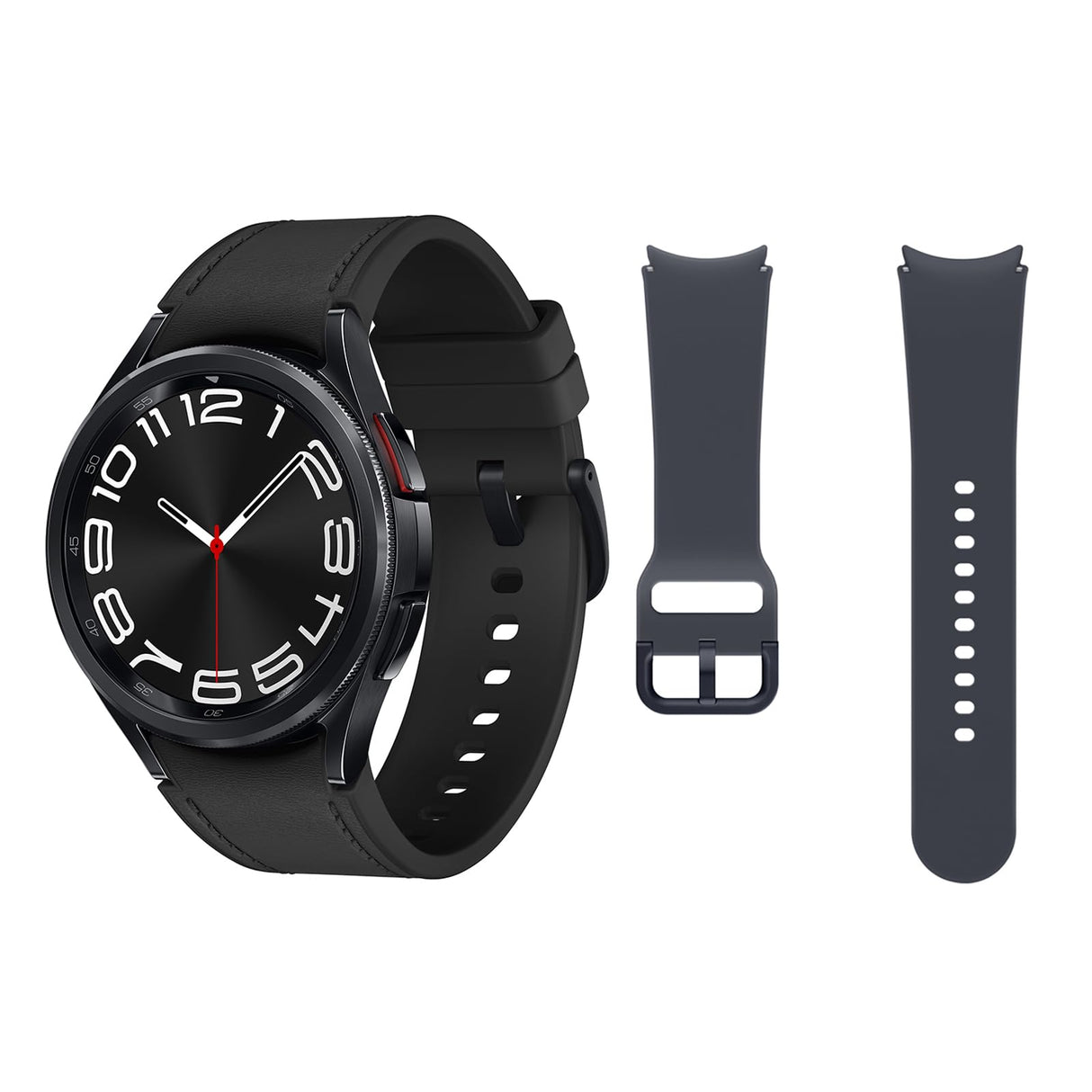 Samsung Galaxy Watch6 Classic Bluetooth, 43 mm + Correa de recambio - Smartwatch, Control de Salud, Seguimiento Deportivo, Batería de Carga Rápida, Negro (Versión Española)