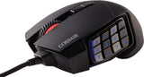 Corsair SCIMITAR RGB ELITE Ratón con Cable para Juegos MOBA/MMO - 18.000 PPP - 17 Botones Programables - Compatible con iCUE - PC, Mac, PS5, PS4, Xbox - Negro