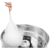 Royal Catering Máquina de Algodón de Azúcar con Carrito, Control Termostato y Rotación, 1200W, color Rosa, 52 cm