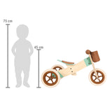 small foot Bicicleta de Aprendizaje y Triciclo marrón Caramelo Maxi, Rueda de Madera, a Partir de 12 Meses, 12498, Color