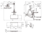 Icy Box ms600 de W – Soporte de Pared para un Monitor hasta 24 Pulgadas (61 cm) Diagonal con Teclado y Soporte de ratón