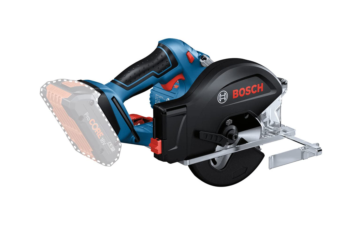 Bosch Professional 18V System GKM 18V-50 - Sierra circular de metal a batería (Ø 136 mm, 4250 rpm, colector de virutas, 2 baterías 5,0 Ah, en L-BOXX)