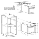 Candy Idea FIDC X605, Horno Multifunción, 65L, 2400W, 1 Bandeja y 2 Rejillas, Ventilador Radial, 9 Funciones, Temporizador, Display táctil, Puerta Doble Cristal Desmontable, Inox y Negro