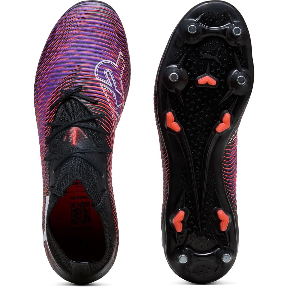 PUMA - Future 8 Pro MXSG, Zapatillas de fútbol Unisexo, PUMA Black-PUMA White-Glowing Red,