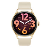 Ice-Watch - Ice Smart 3.0-1.2 Gold Beige AMOLED GPS - Reloj Conectado Redondo Dorado para Mujer con Correa de Silicona - 025115 (1.20 Pulgadas)