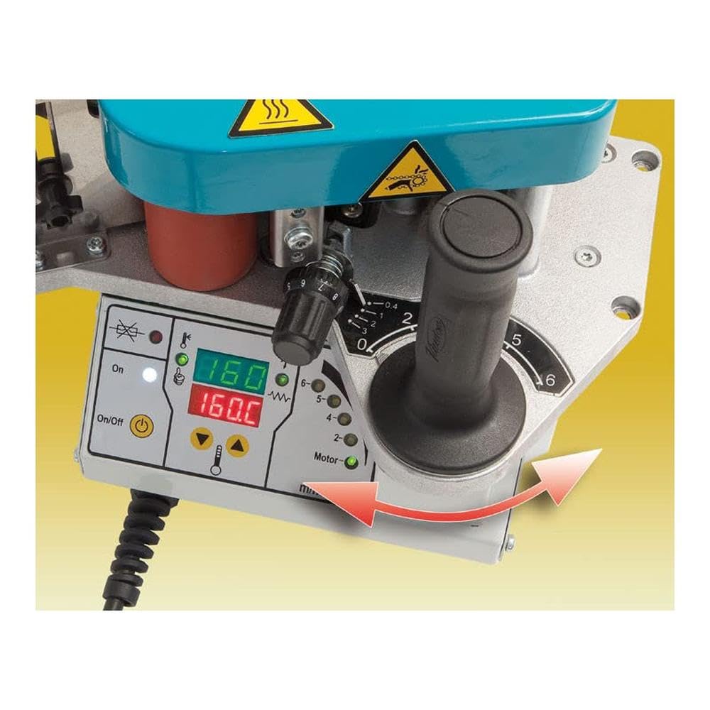 VIRUTEX 5000800 - Aplacadora de cantos portátil de cola caliente PEB250+ con regulación electrónica 230V 830W 9,2 Kg