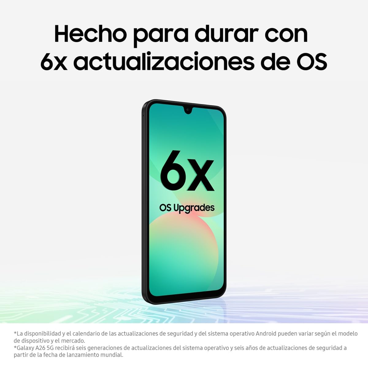 Samsung Galaxy A26 5G 128GB Teléfono Móvil, Inteligencia Alucinante, 6GB RAM, 50MP Cámara, Blanco, Garantía del Fabricante 3 Años + 1 Año Extra