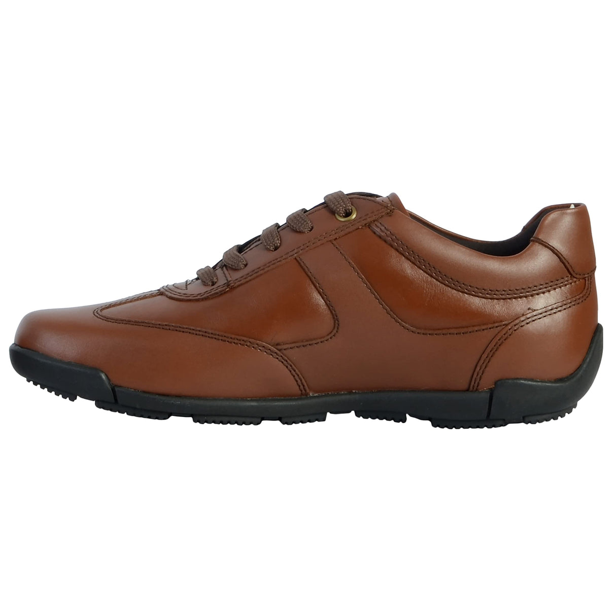 Geox U Edgware A, Sneakers Hombre, Marrón Cognac, 44 EU