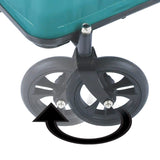 hauck Eco Light Carro Playa, Carro Transporte Playa con Asiento para 1 Niño, Carro para Niños Plegable, Carro Plegable hasta 50 kg, Verde