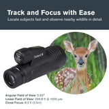 Celestron 72370 Outland X Monocular Resistente Agua 10x50 y Adaptador Smartphone, Bluetooth Remoto, Tapas oculares y Funda - Carcasa Resistente, Prisma BaK-4 y óptica Revestimiento múltiple, Negro