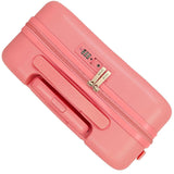 Enso Ciao Bella Maleta de Cabina Rosa 40x55x20 cms Rígida ABS Cierre TSA Integrado 37L 3,22 kgs 4 Ruedas Dobles Equipaje Mano