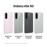 Samsung Galaxy A56 5G 128GB, Teléfono Móvil, 8GB RAM, 50MP Cámara, Negro, Garantía del Fabricante 3 Años + 1 Año Extra