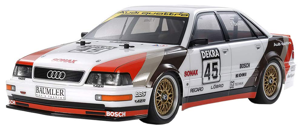 Tamiya 58682 Audi 1:10 Model V8 Touring Car (TT-02) Coche teledirigido, vehículo RC, modelismo, Kit para Montar, Hobby, Tinkering, Multicolor