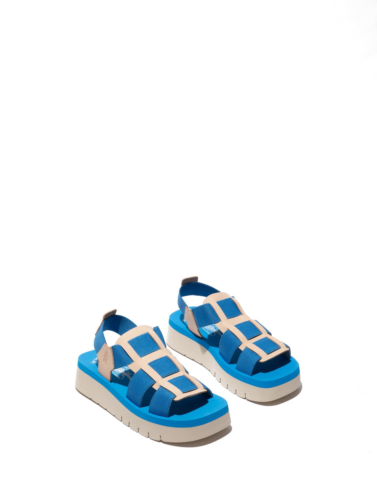 Fly London SAMB245FLY, Sandalias Mujer, Natural/AZURRE/AZURRE, 42 EU