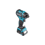 Makita DF032DSAJ drill Negro, Azul 1 kg - Taladro eléctrico (1 cm, 2,8 cm, 35 Nm, 21 Nm, 2,5 m/s², 450 RPM)