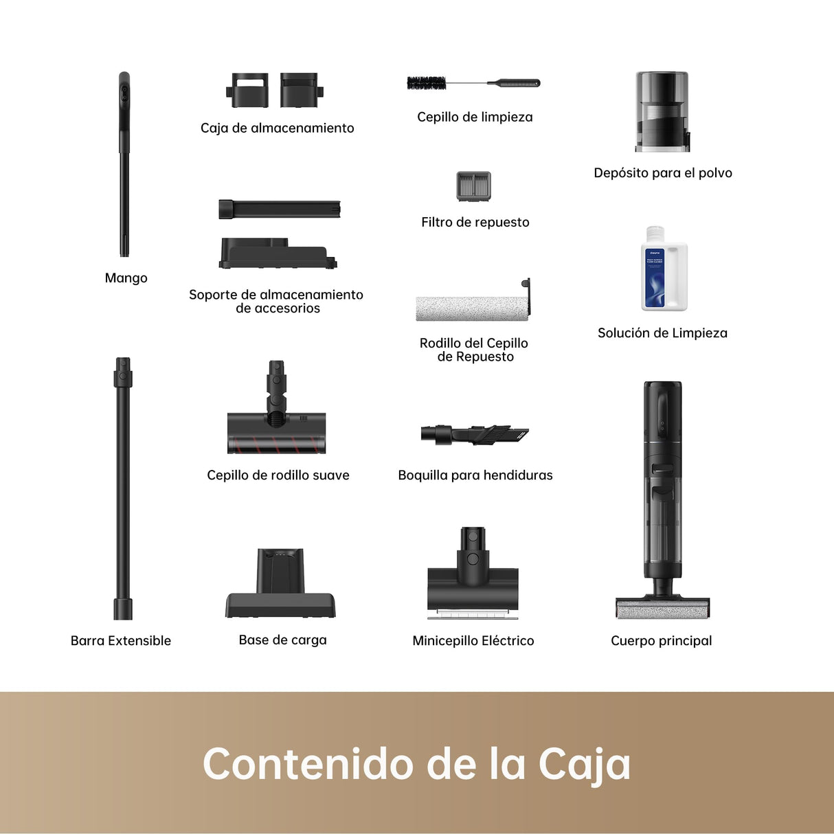 Dreame H12 Dual 4 en 1 Aspirador sin Cable, Aspirador Seco y Húmedo, Autolimpieza en un Solo Paso con Secado mediante Aire Caliente, Limpieza de Borde a Borde, App Limpieza Inteligente