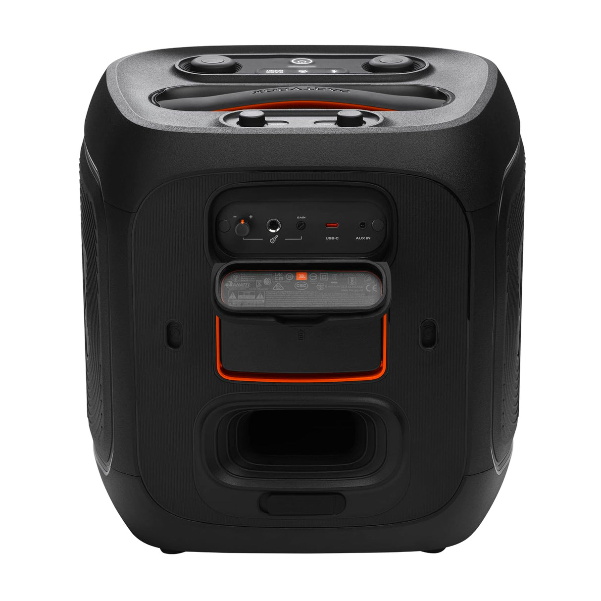 JBL Partybox Encore 2, altavoz inalámbrico bluetooth para fiestas, con micrófono, 15h de autonomía, resistente a salpicaduras, sonido JBL Pro y AI Sound Boost, compatible con Auracast, negro