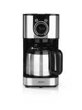 BEEM FRESH-AROMA-SWITCH Cafetera de filtro - Thermo | Acero inoxidable | Jarra térmica de 1 l | Elegante rueda de control | Temporizador de 24 horas | 800 W | Para 4-8 tazas